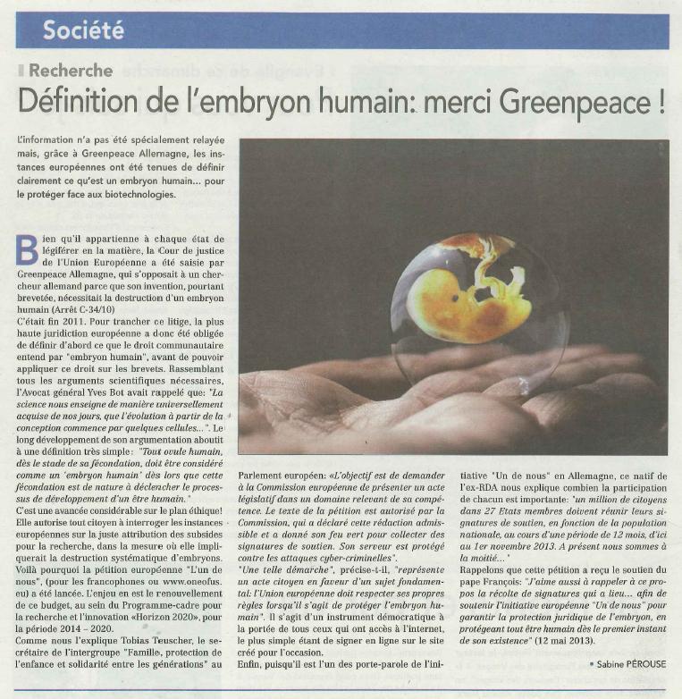 greenpeace embryon