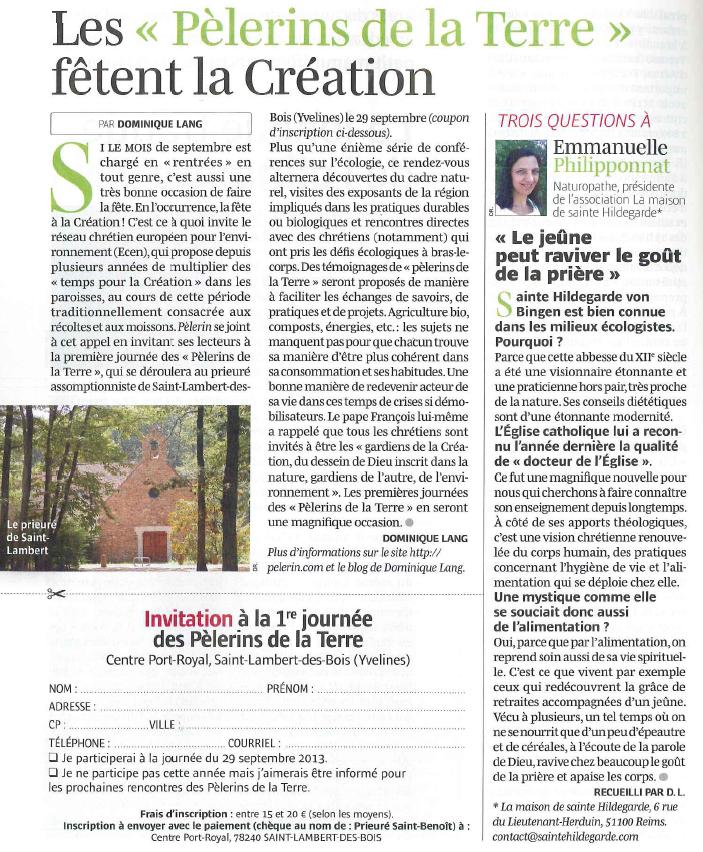 Pèlerins de la terre 2013