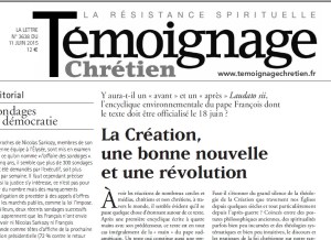 2015 Dom texte Témoignage chrétien