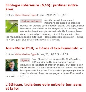 2016 Ecospiritualité Trilogie
