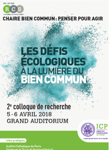 2018 ECOLOGIE Catho Bien communs Colloque 2